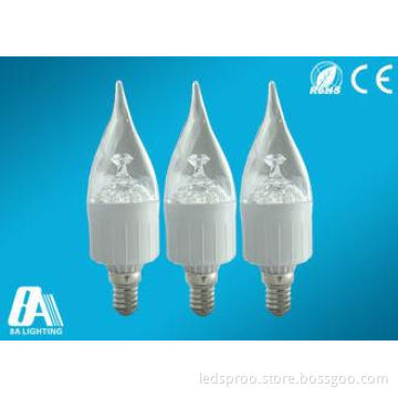 SMD2835 E14 Base 3W LED Candle lamp , 300 lm LED Household